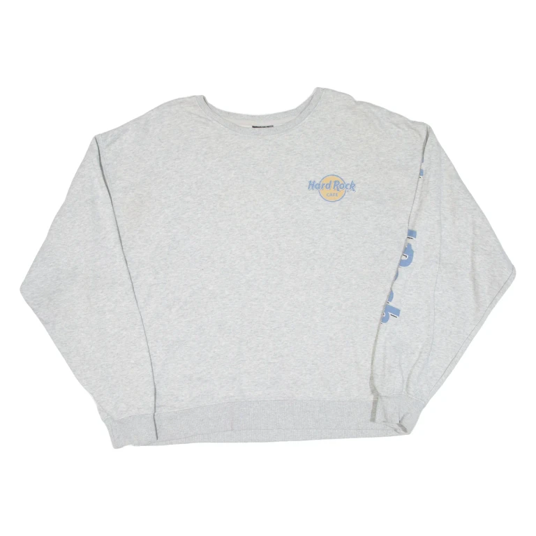HARD ROCK CAFE America Womens Sweatshirt Grey USA S