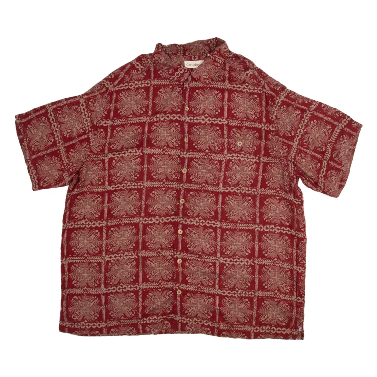 CARIBBEAN Mens Shirt Red 2XL