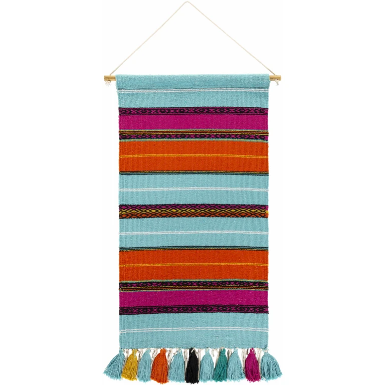 Wiri Multicolor Striped Tassel Wall Hanging - Clearance