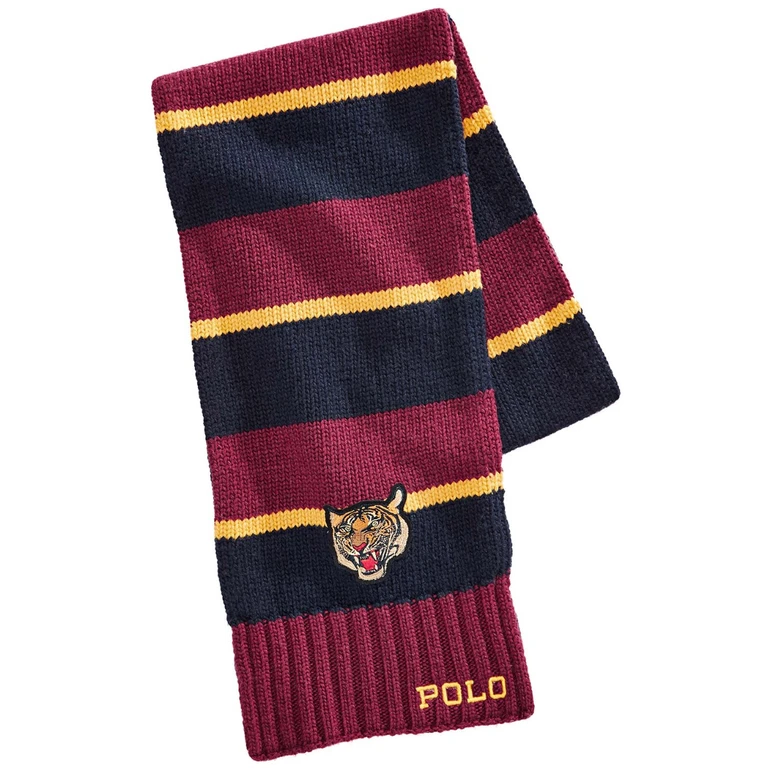 Men's Rugby Stripe Tiger Scarf Polos