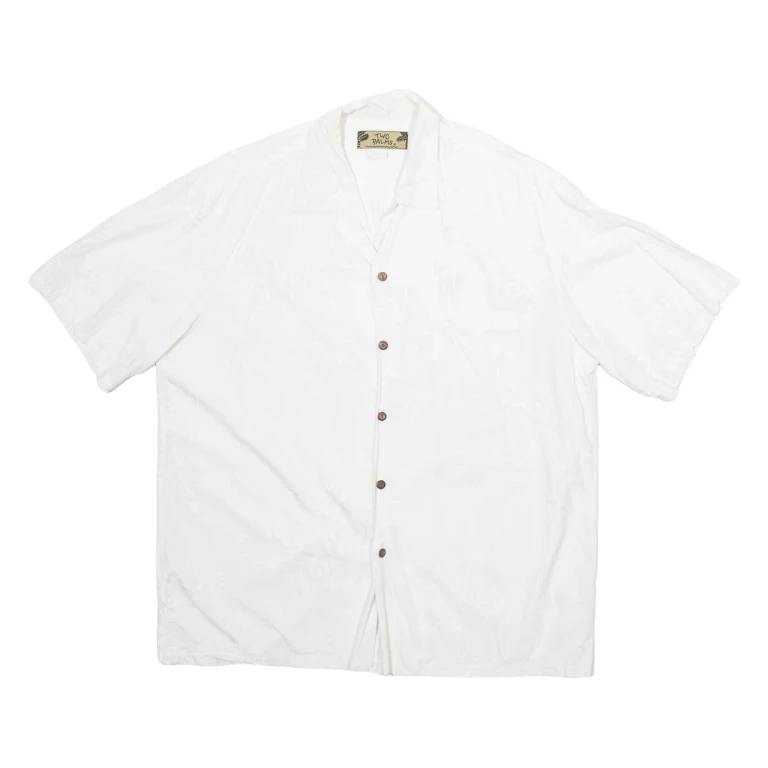 TWO PALMS Mens Plain Shirt White L