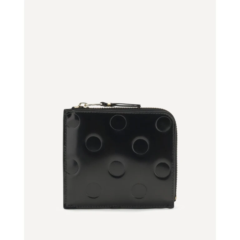 COMME DES GARÇONS WALLET Embossed polka-dot leather Wallet Male UNI