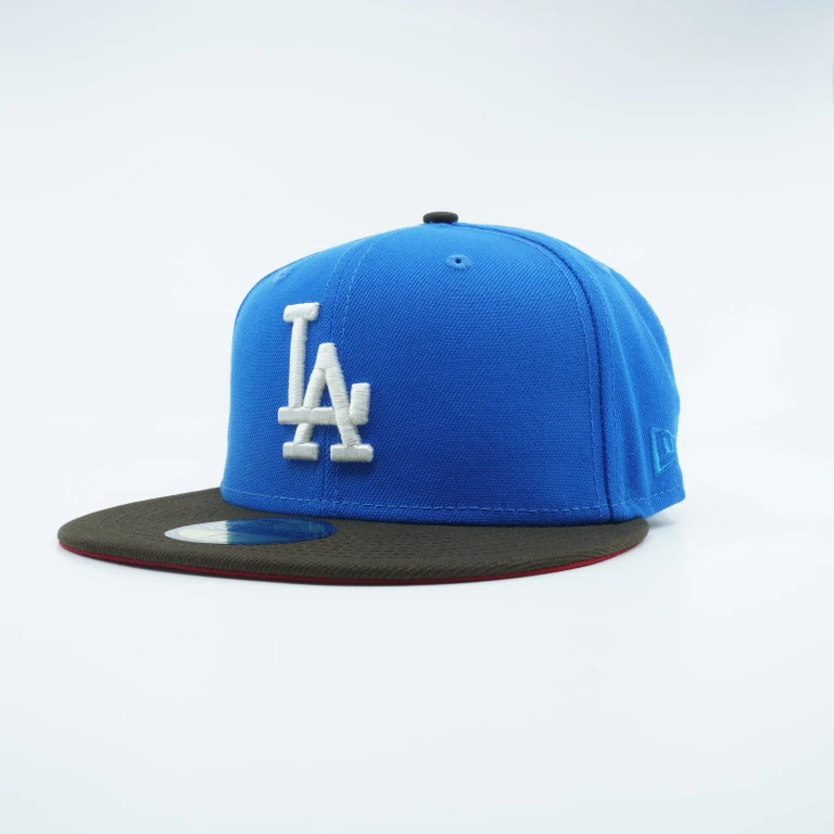Men's MLB La Dodgers 5950 Fitted '50Th Anniversary'-Blue/Brown Hats