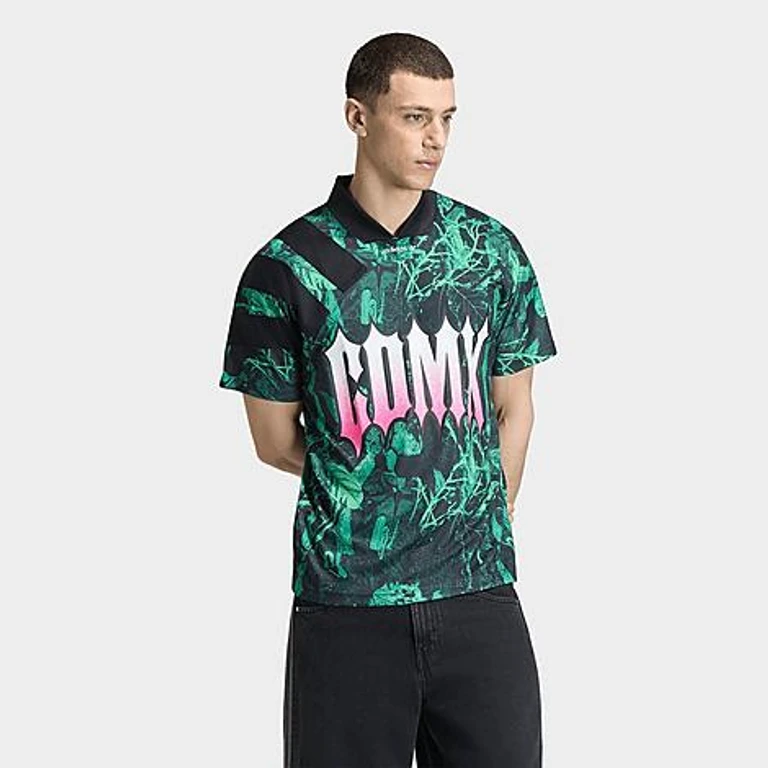 adidas Men's Originals FIFA World Cup 26 Host City Mexico City Graphic Jersey in Black/Semi Screaming Green/ Size: XS
