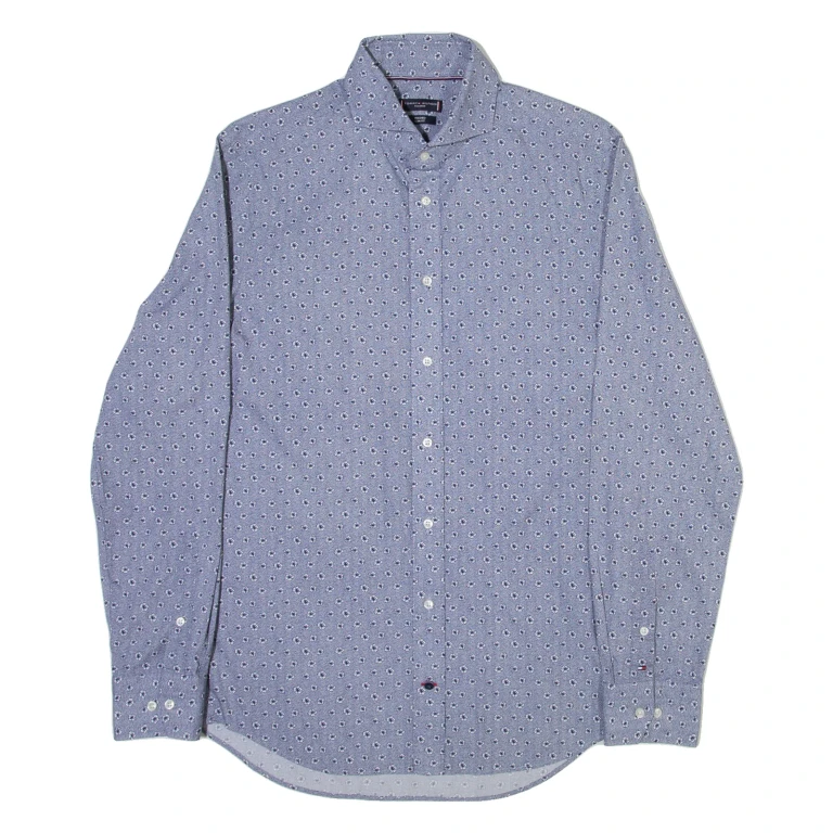 TOMMY BAHAMA Slim Fit Mens Shirt Grey Floral Long Sleeve M
