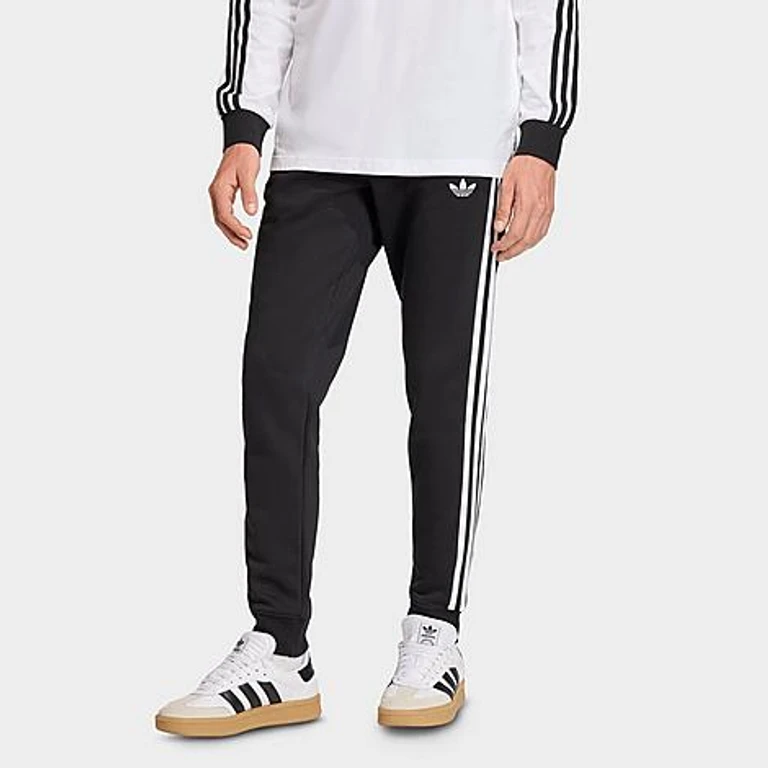 adidas Men's Originals adicolor 3-Stripes Fleece Jogger Pants in Black Size: XS
