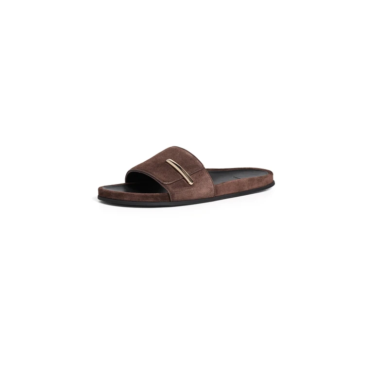 Sadie Suede Slides Cacao Brown 10