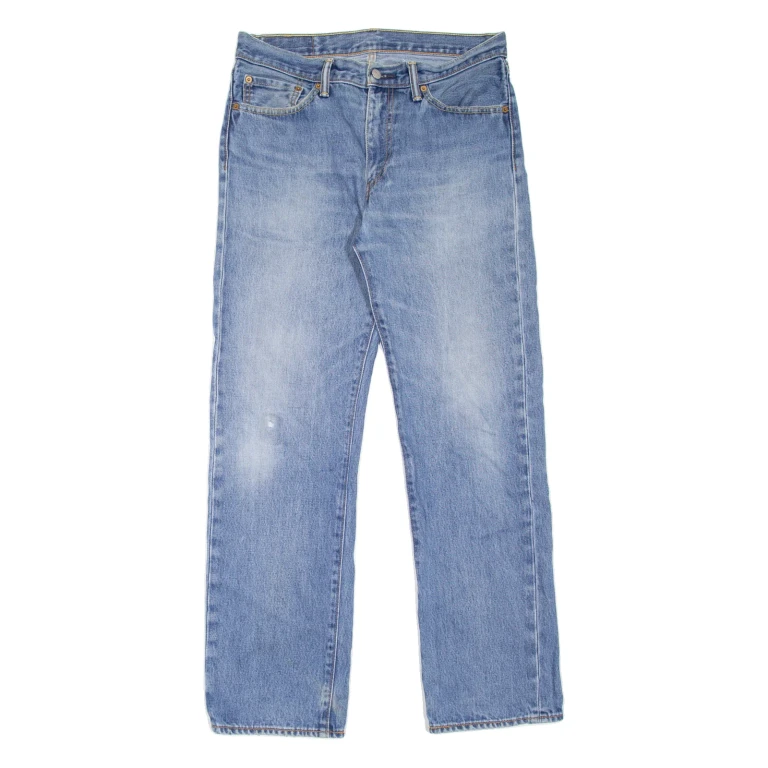 LEVI'S 751 Jeans Mens Blue Regular Straight Stone Wash W33 L32