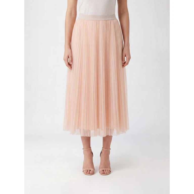 Pleated Crêpe Midi Skirt with a High Elasticated Waist (GND216F426M2640164)