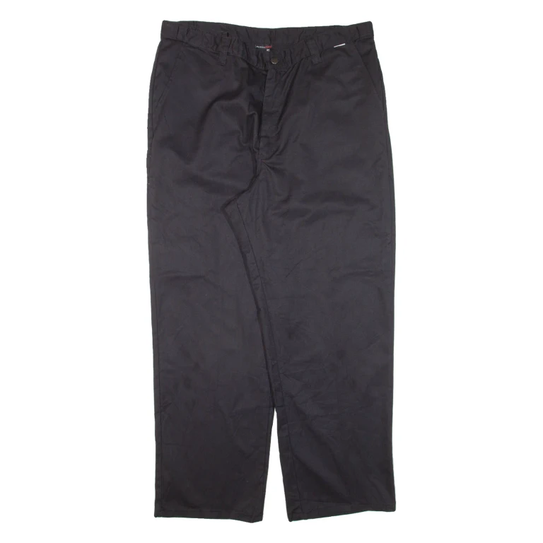 DICKIES Workwear Mens Trousers Black Relaxed Straight W38 L28