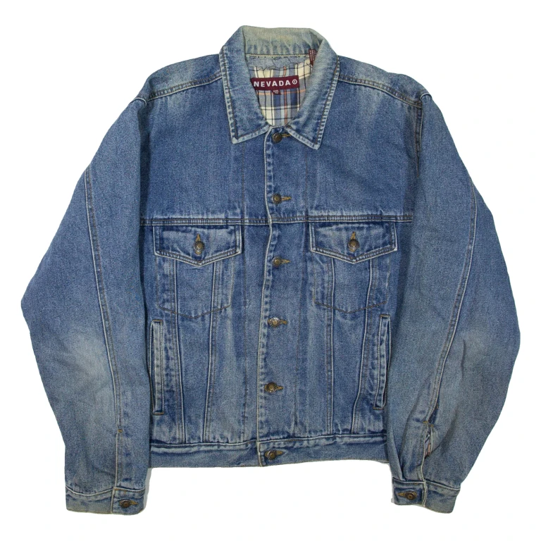 NEVADA Mens Blanket Lined Denim Jacket Blue M