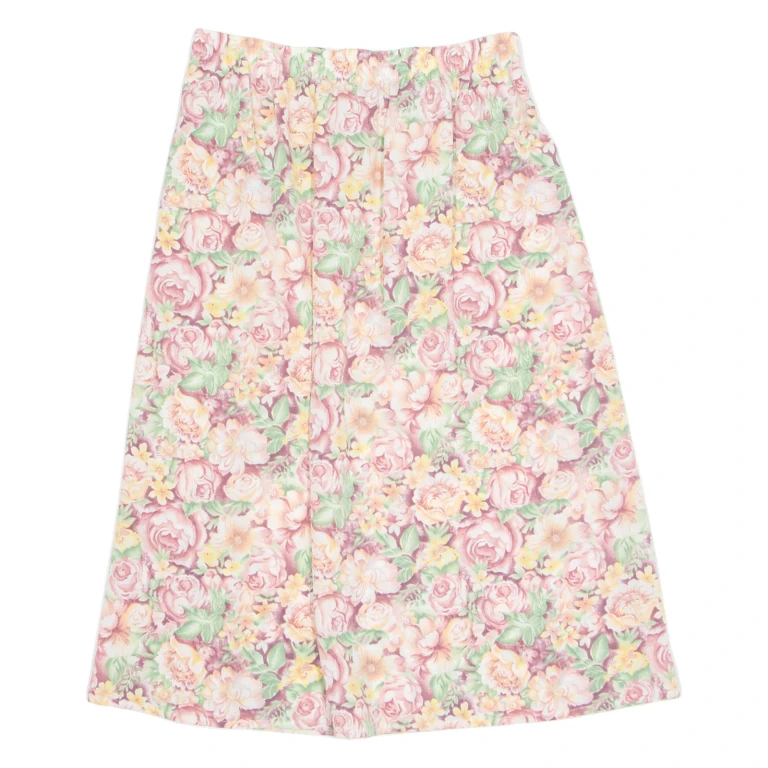 THE VILLAGERS Womens A-Line Skirt Pink Midi 90s Floral S