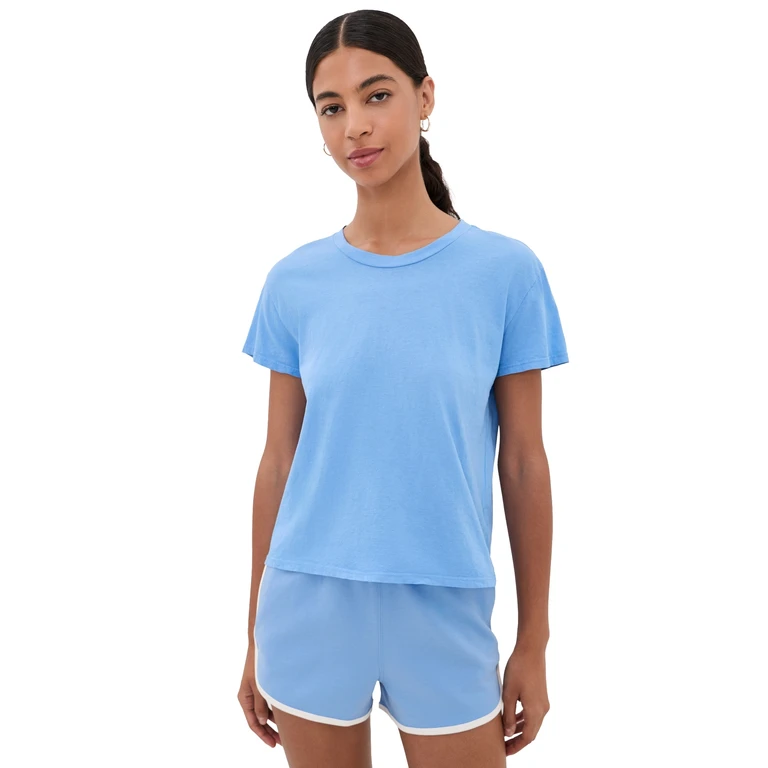 Harley Cotton Boxy Crew Neck Tee Pacific Blue XS