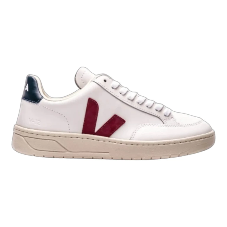 V-12 Women White Marsala Leather Sneakers