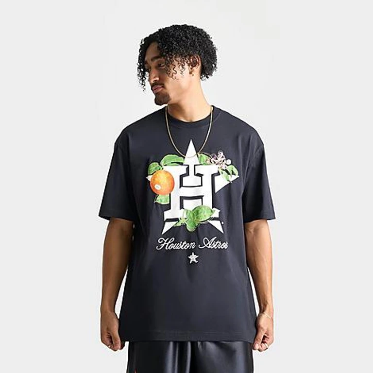 New Era Men's Houston Astros MLB Calabasas Graphic T-Shirt in Navy Size: Small