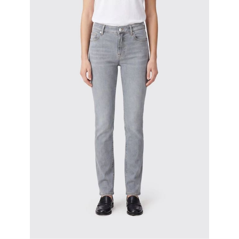 High-Waisted Skinny Jeans in Stretch Cotton Denim (7U030C11U71Z)