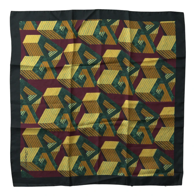 Dolce & Gabbana Multicolor Printed Square Handkerchief Scarf Silk - Men