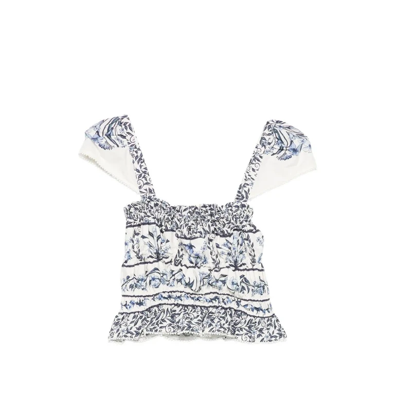 Camicia A Maniche Lunghe "Flowers Arch"