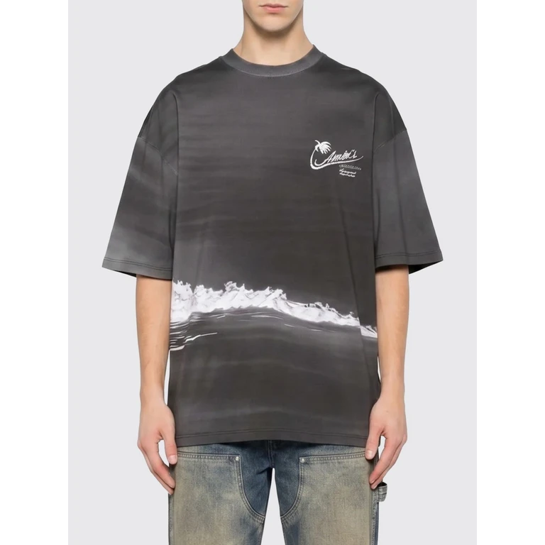 Oversized Cotton T-Shirt with Graphic Print and Logo (AMTOJR1185001)