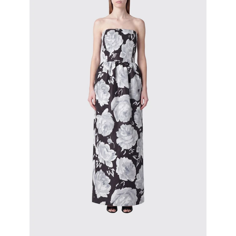Floral-Print Viscose Bustier Gown (DR25102465966)