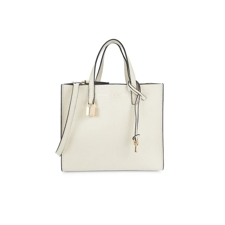 Marc Jacobs Womens Mini Pebbled Tote - Marshmallow Gold Leather - Women