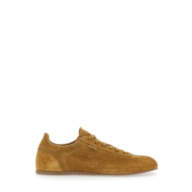 Suede Low-Top Sneakers with Embossed Logo (USN503AL0184236)