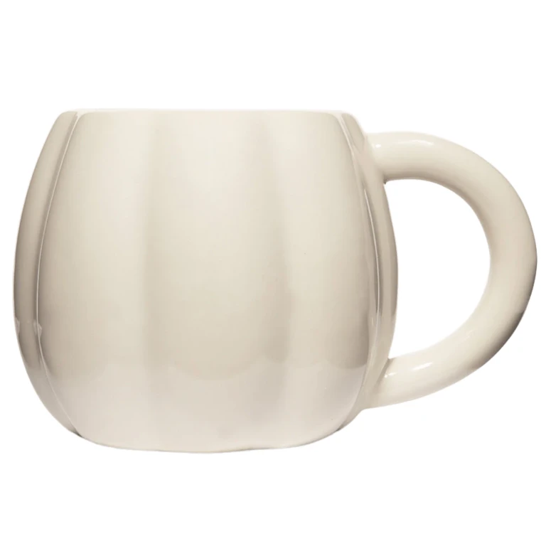 Cream Pumpkin 19 oz Figural Coffee Mug