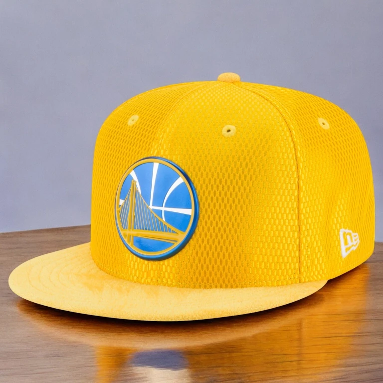 Men's NBA Gs Warriors 5950 Fitted 'Logo Popped' Yellow