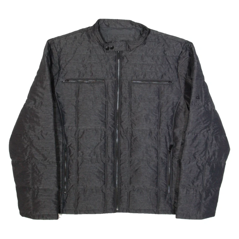 CALVIN KLEIN Mens Puffer Coat Grey 2XL