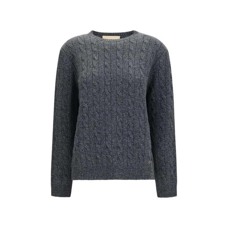 Valentino Gray Wool Oves Aries Sweatshirt Clothing - Women