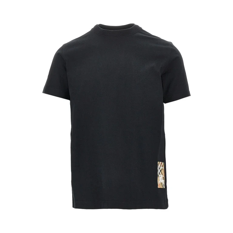 BURBERRY Check logo patch T-shirt Man S