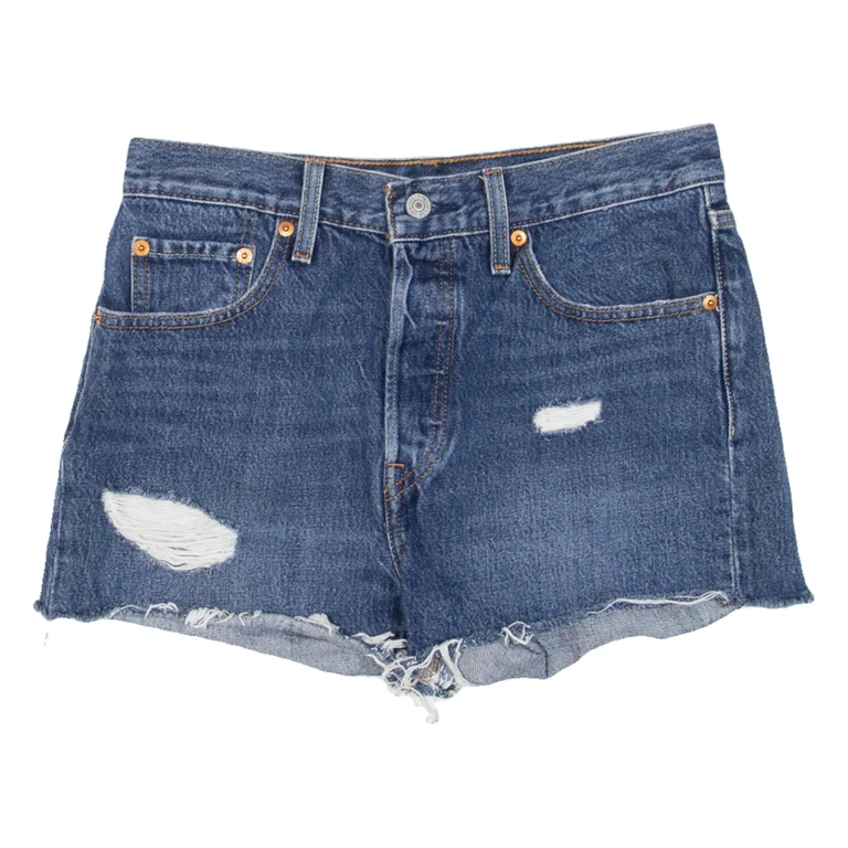 LEVI'S 501 BIG E Womens Denim Shorts Blue Relaxed XS W26