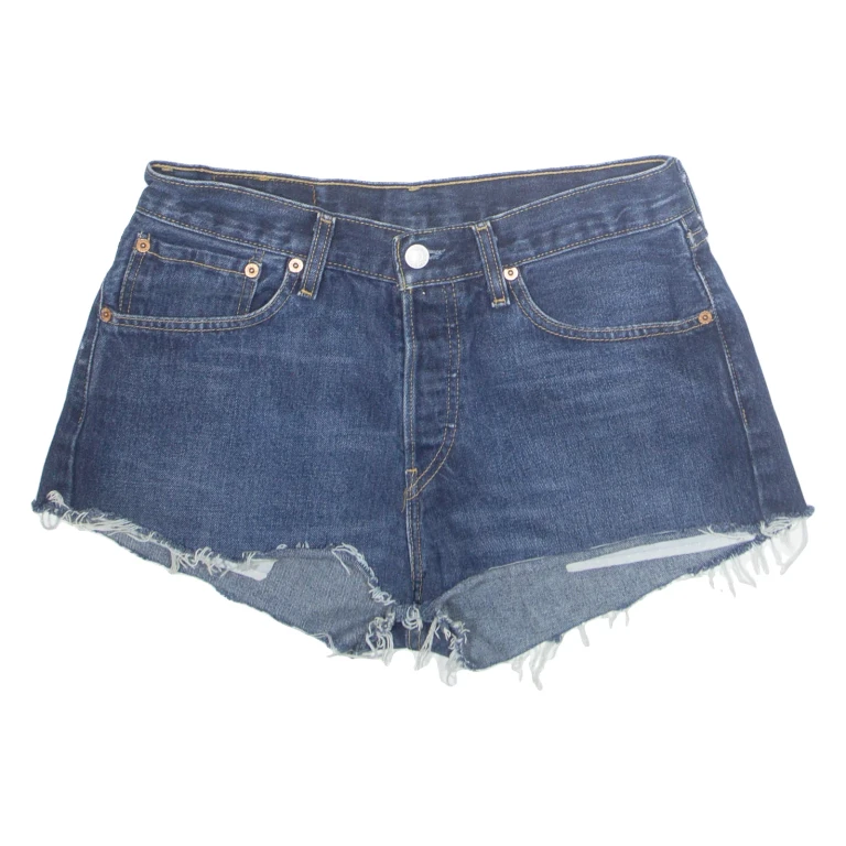 LEVI'S Cut Off 527 Womens Denim Shorts Blue Slim M W29