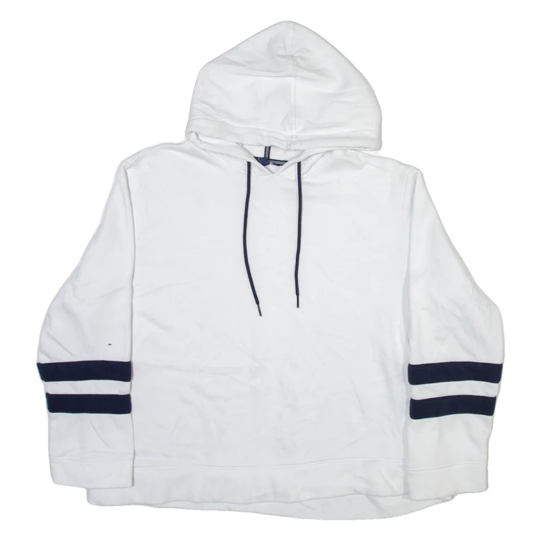 NAUTICA Crop Womens White Hoodie XL