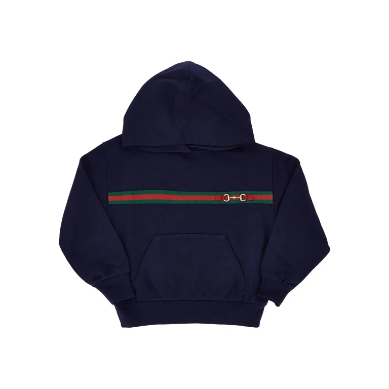 GUCCI Hoodie with Web ribbon and Horsebit detail Kids 6Y