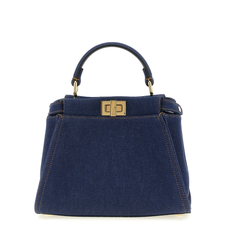 Fendi Blue Cotton Handbag Bag - Women