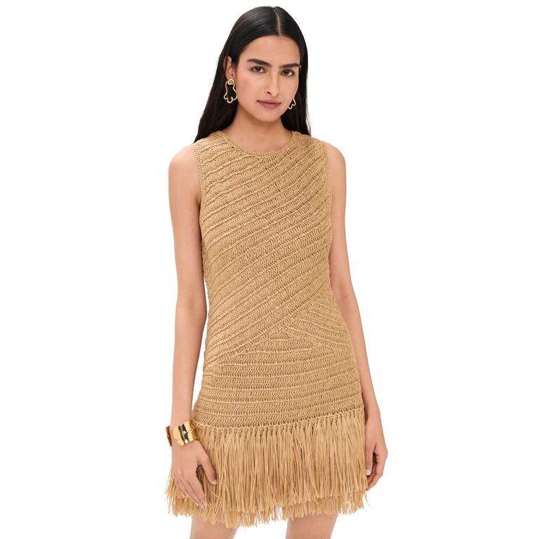 SIMONMILLER Mira Crochet Mini Dress Natural L