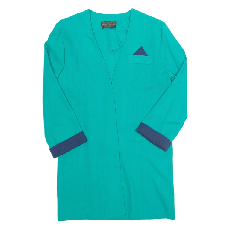 JUSTINTHYME LTD Womens Kimono Top Green Long Sleeve L