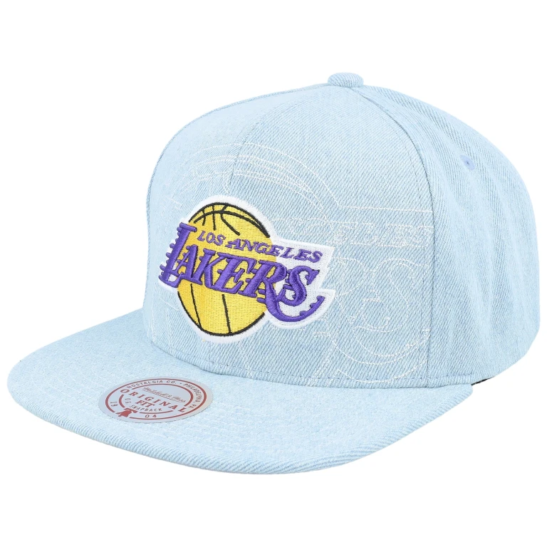 Men's NBA Denim Stitcher Snapback Lakers Snapback Caps