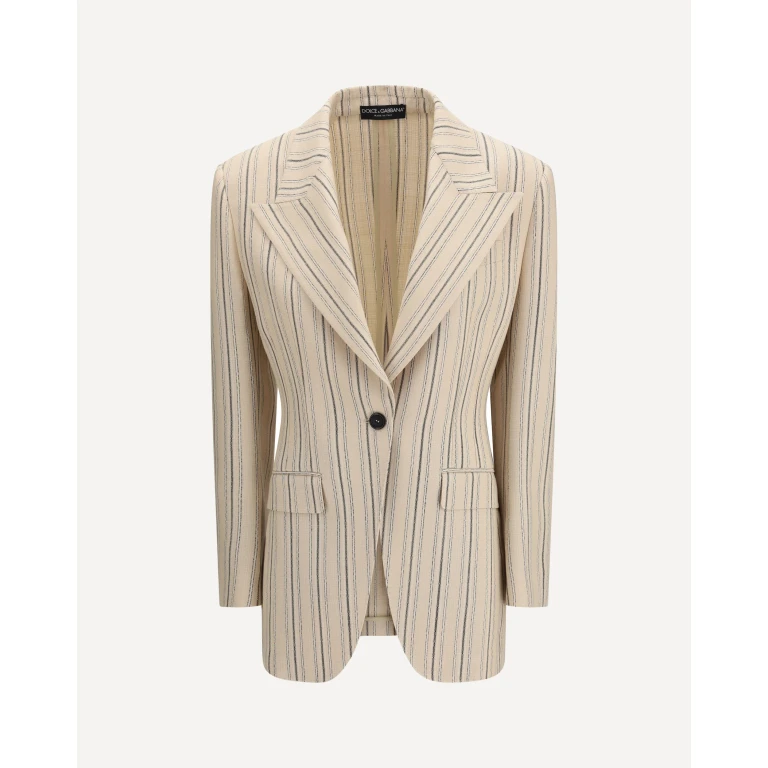 DOLCE & GABBANA Single-breasted regimental pinstripe Jacket Female 40
