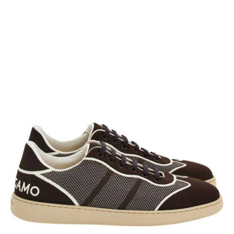 Ferragamo Technical Fabric Low-Top Sneakers, Size 9