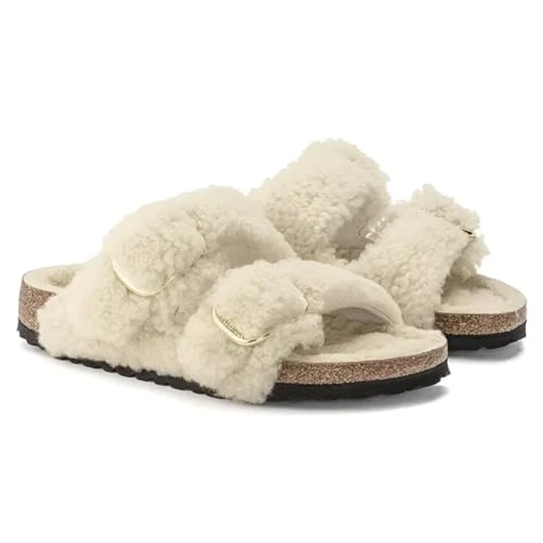 Unisex Arizona Big Buckle Shearling Teddy Eggshell