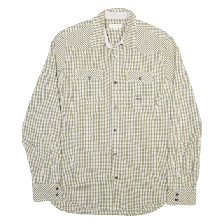 DIESEL Mens Shirt Grey Check Long Sleeve L