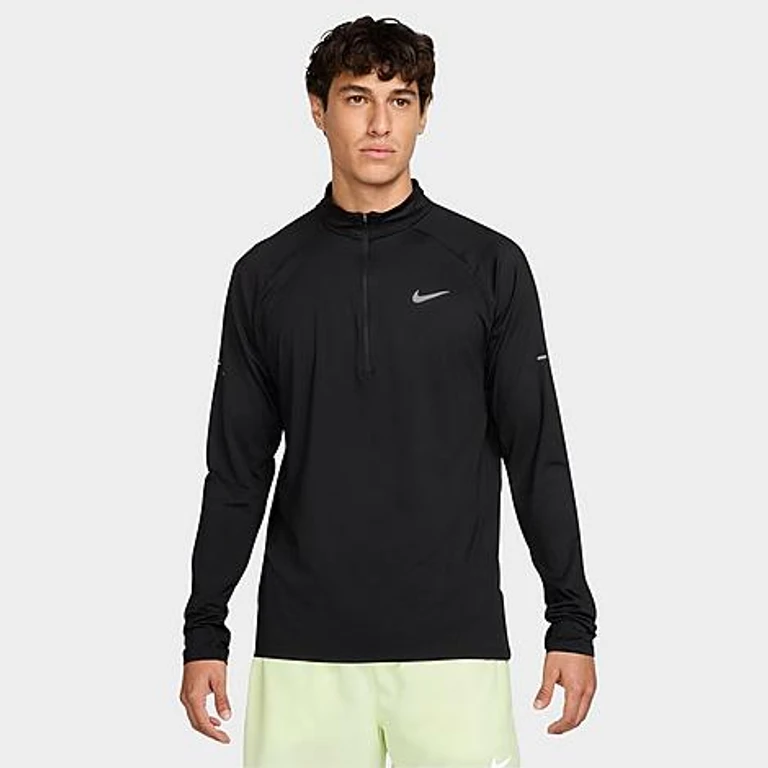 Men's Stride Dri-FIT Quarter-Zip Running Top in Black Size: Small