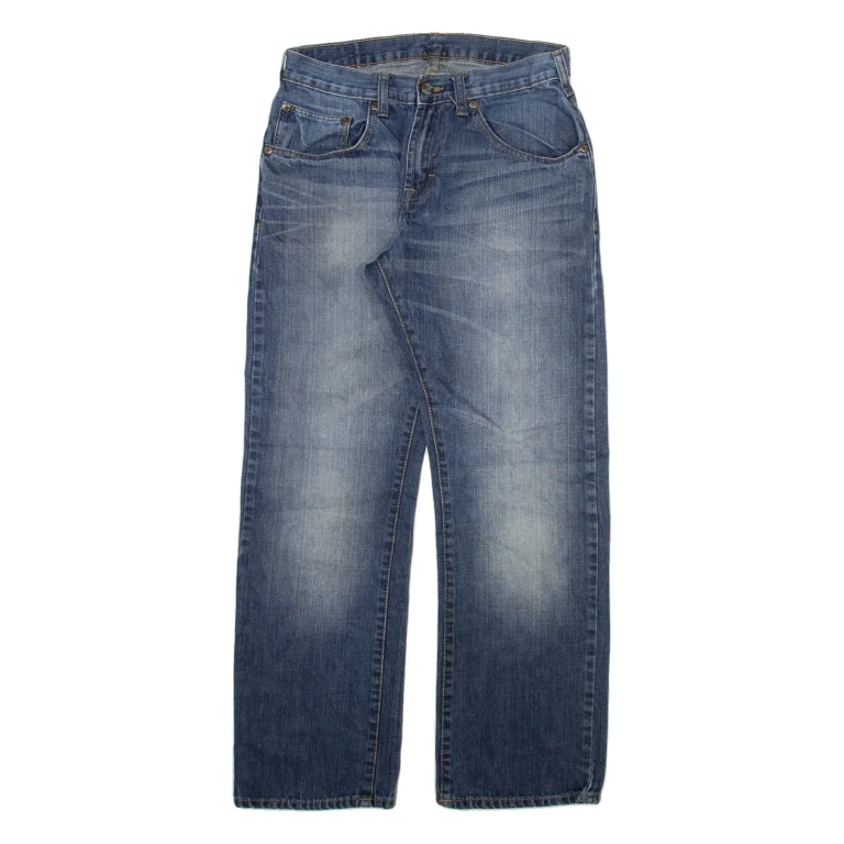 LEE Mens Jeans Blue Regular Straight Stone Wash W30 L30