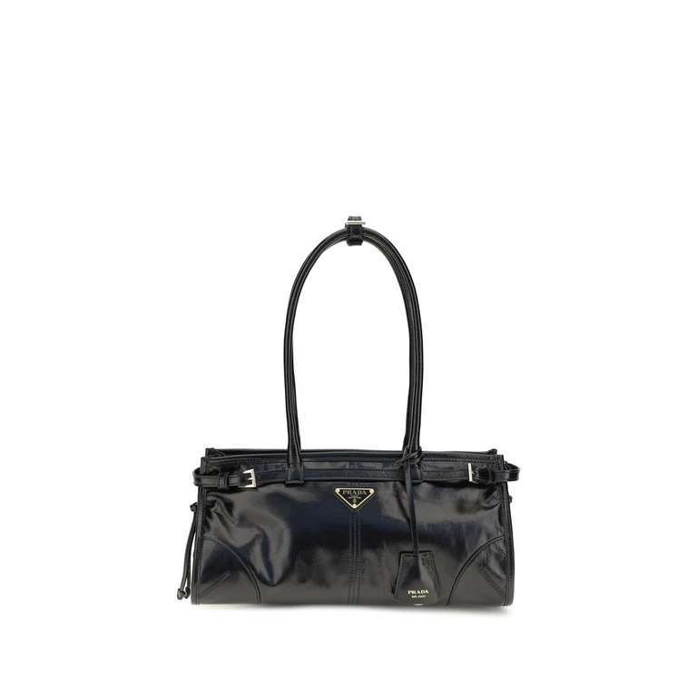 Prada Black Calf Leather Bos Taurus Handbag Bag - Women