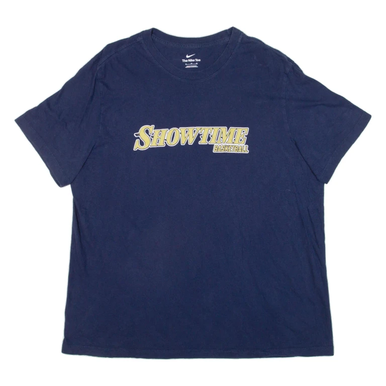 NIKE Showtime Basketball Mens T-Shirt Blue USA XL