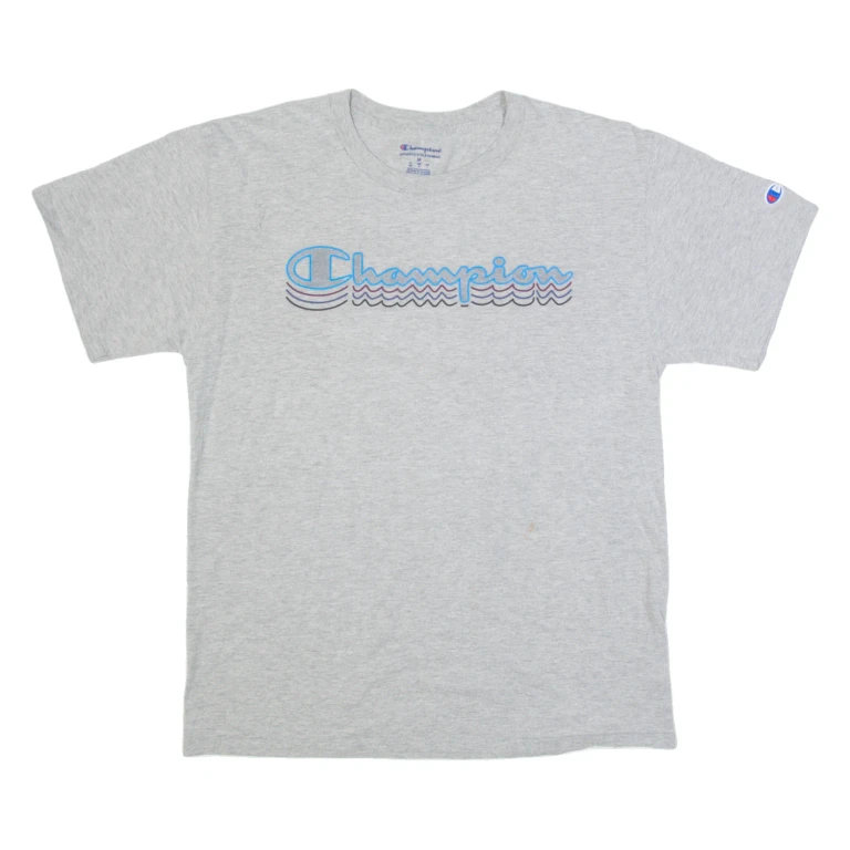 CHAMPION Mens T-Shirt Grey M