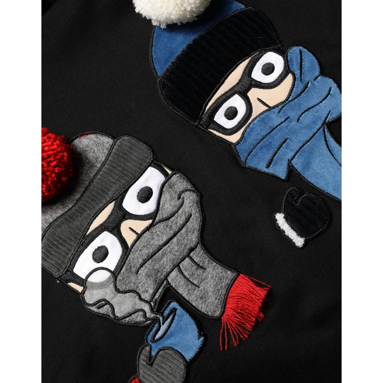 Dolce & Gabbana #dgfamily Black Cotton Hooded Men Sweatshirt Sweater Clothing - Men