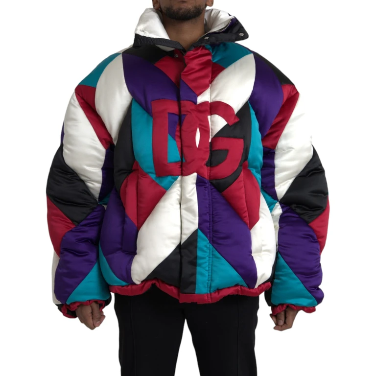 Multicolor Logo Windbreaker Puffer Jacket Clothing - Men